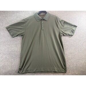 Cutter & Buck Polo Mens L Large Brown Drytec Luxe Golf Moisture Wicking